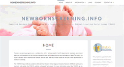 Desktop Screenshot of newbornscreening.info