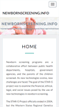 Mobile Screenshot of newbornscreening.info