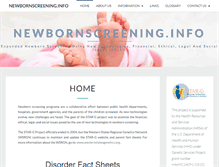 Tablet Screenshot of newbornscreening.info