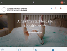 Tablet Screenshot of newbornscreening.on.ca